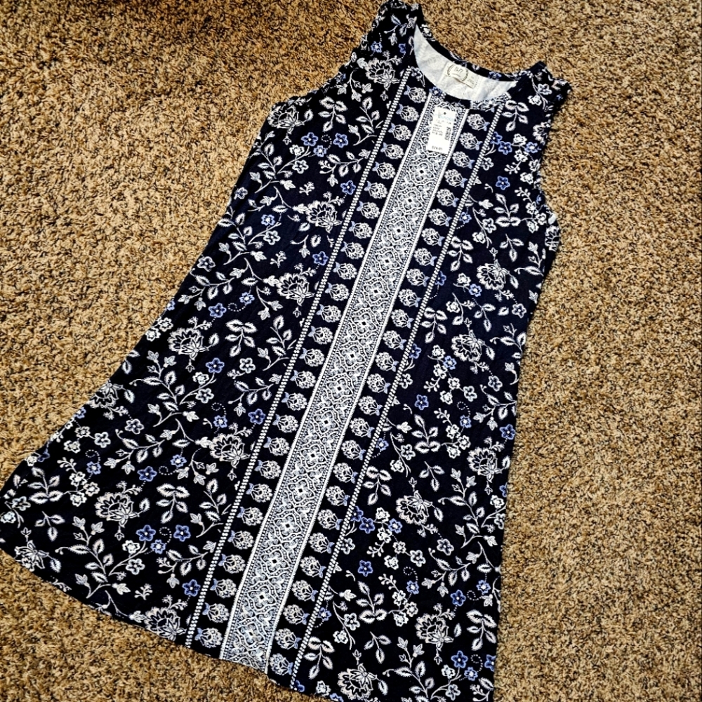 NWT Women's Medium Floral Print Tank Dress